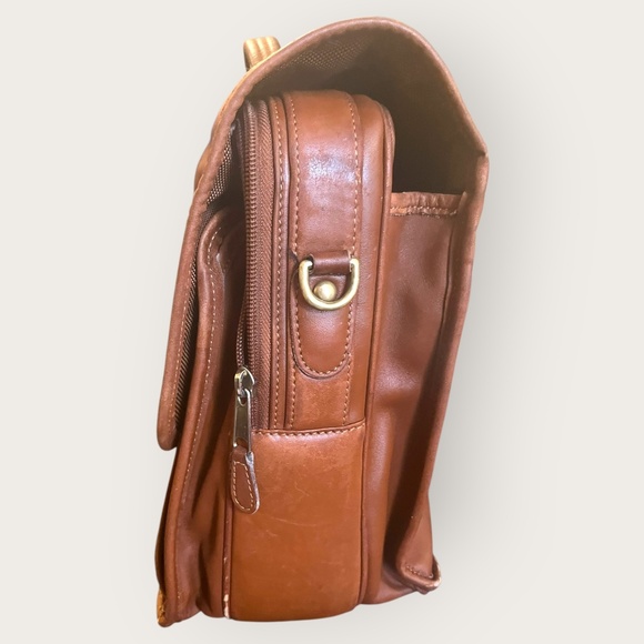 Authentic Vintage Coach 532 British Tan Leather Briefcase Work Bag w Strap Rare - Picture 9 of 16